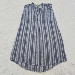 Anthropologie | Cloth & Stone Stripe Shirt Dress Button Top Sleeveless L…